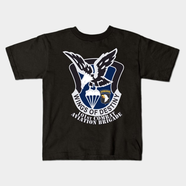 101st Combat Aviation Brigade Kids T-Shirt by MBK